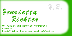 henrietta richter business card